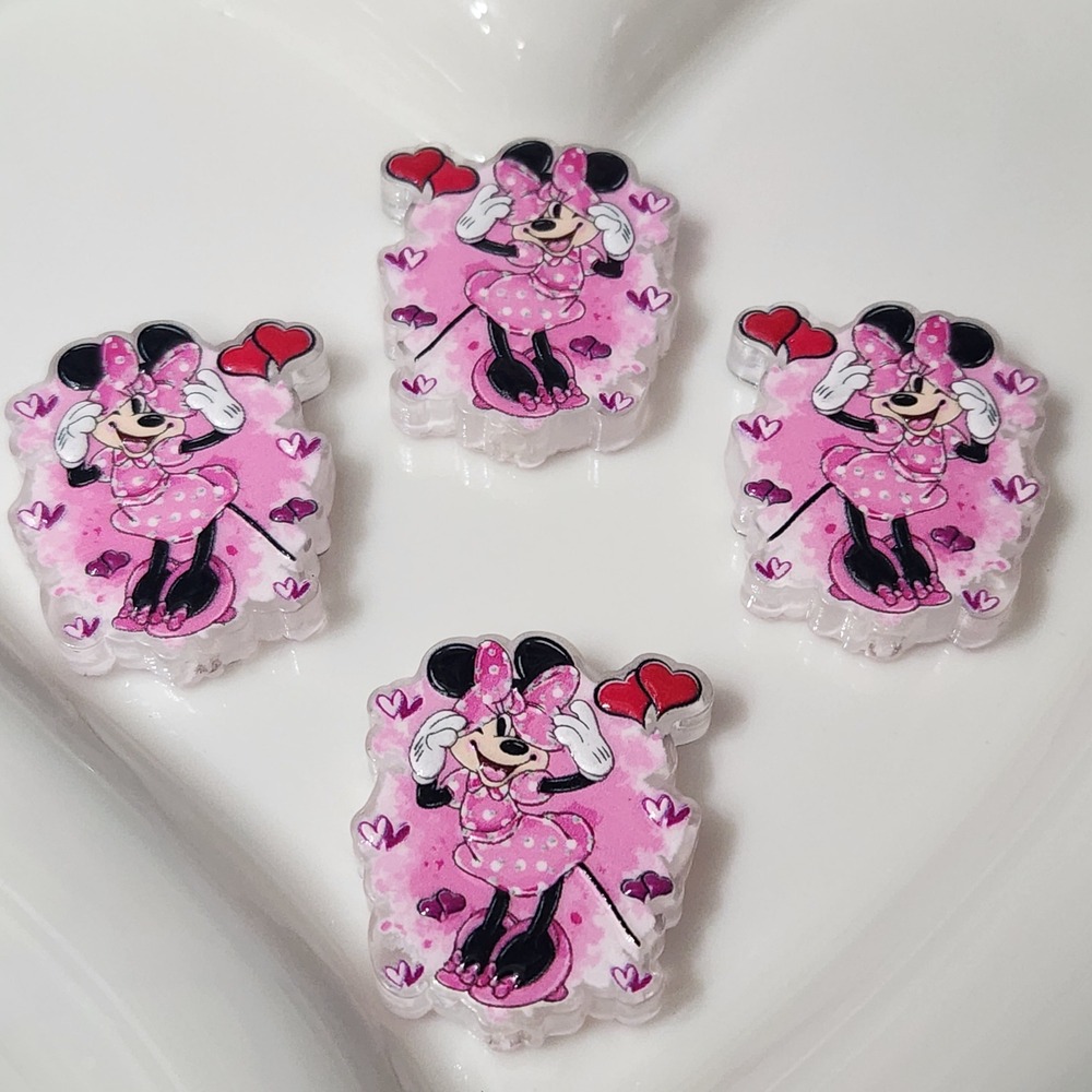 Mouse Beads 2 Pcs Focal Beads Jewelry Making Beaded Pen Charms Crafts Acrylic